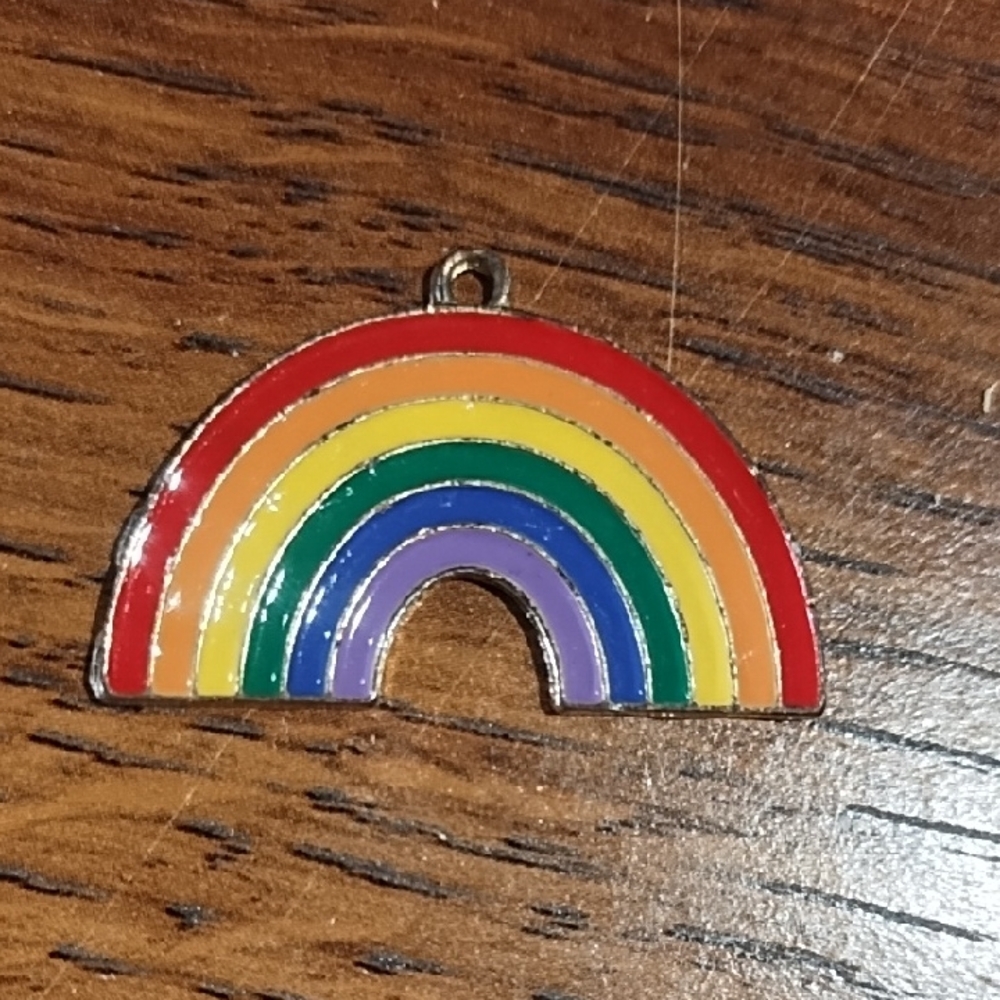 Handmade Rainbow Enamel Pendant